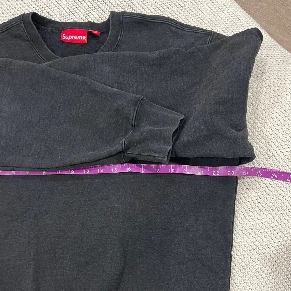Supreme Classic Washed Black Crewneck Sweater